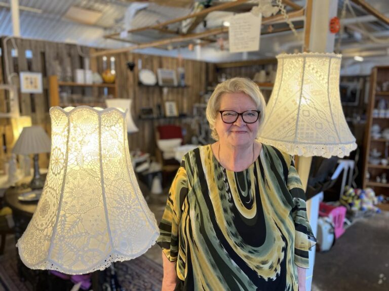 Hæklede og kniplede lampeskærme